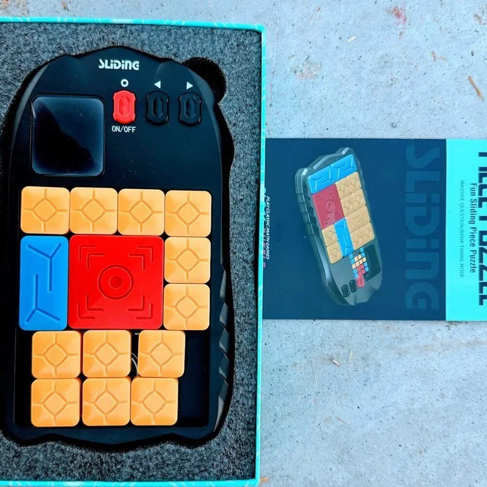 Block Puzzle Sliding Electronic Puzzle Game Handheld Brain Teaser Toy